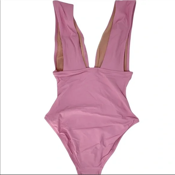 J. Crew Plunge V Neck One Piece Swimsuit in Wild Petunia Size 0 NWT